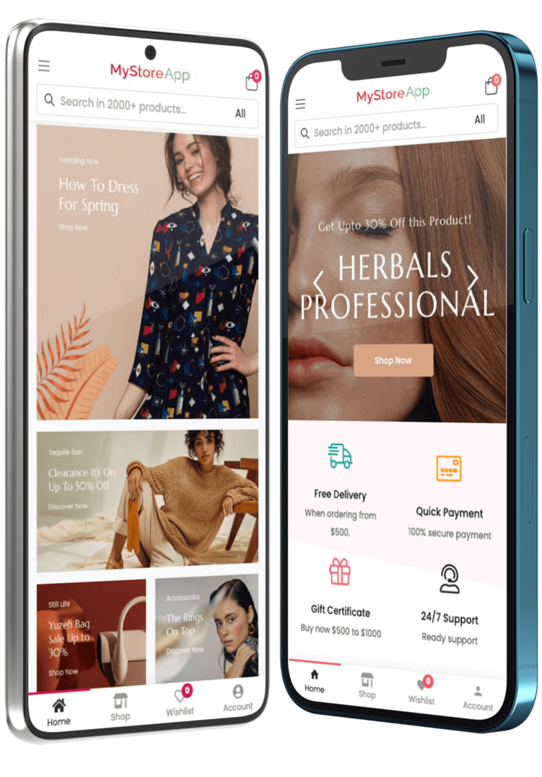 eCommerce website and app